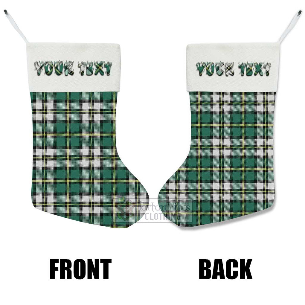 Tartan Vibes Clothing Cape Breton Island Canada Tartan Christmas Stocking with Personalized Text