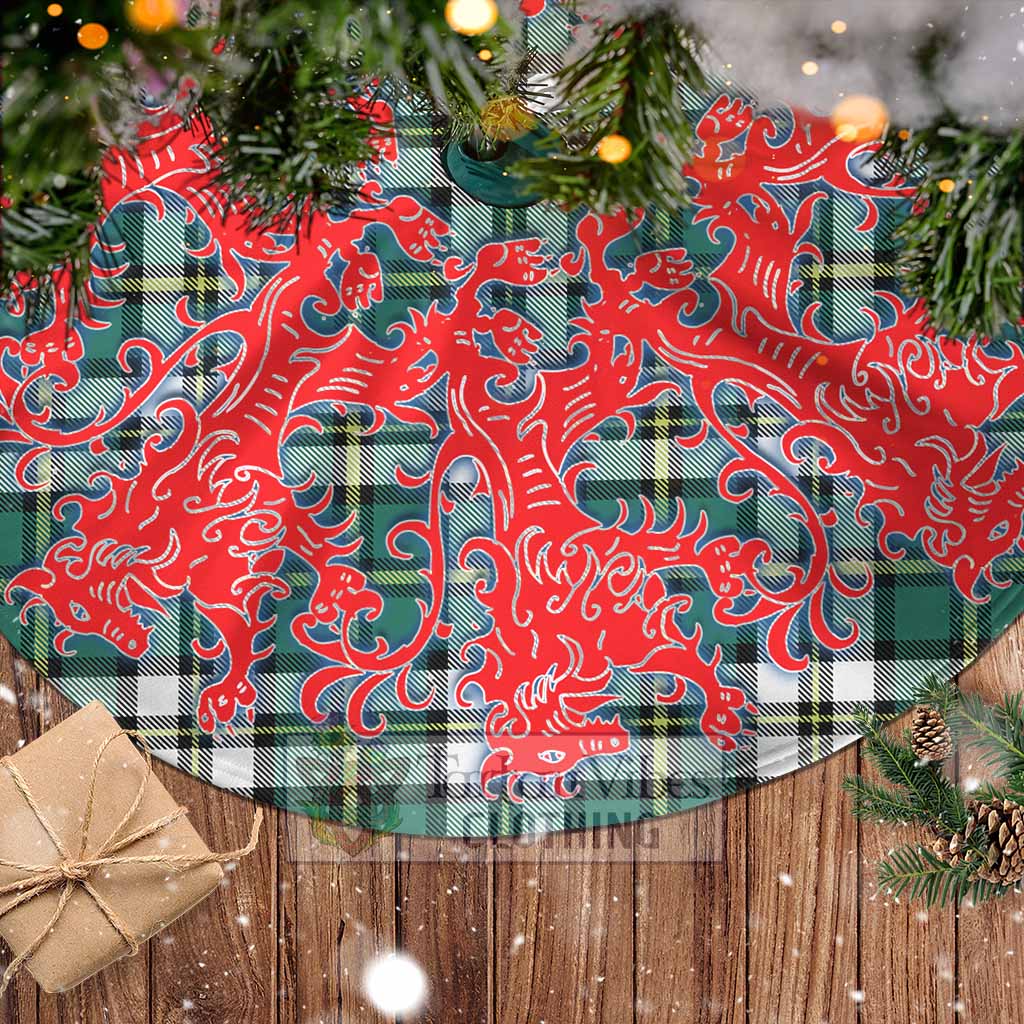 Tartan Vibes Clothing Cape Breton Island Canada Tartan Christmas Tree Skirt Lion Rampant Style
