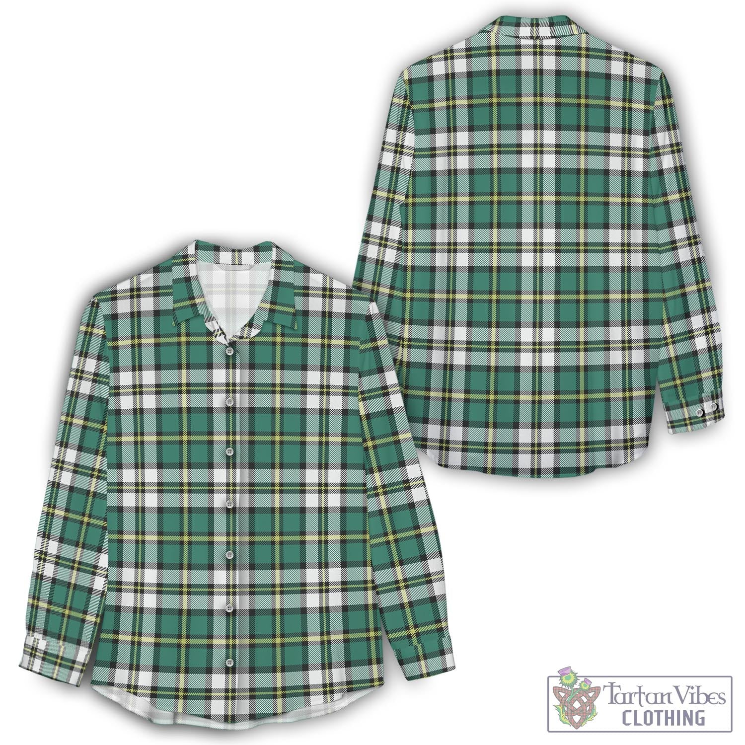 Cape Breton Island Canada Tartan Womens Casual Shirt