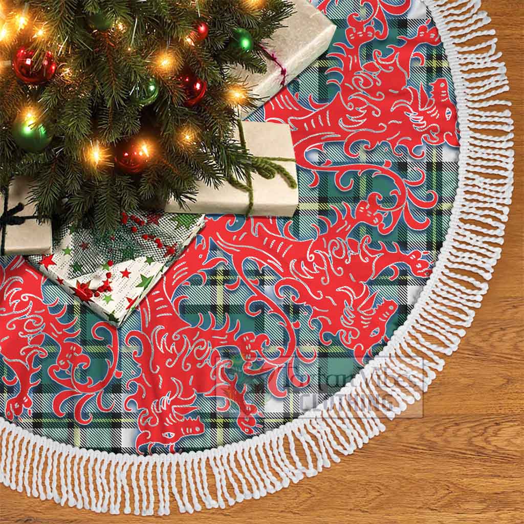 Tartan Vibes Clothing Cape Breton Island Canada Tartan Christmas Tree Skirt Lion Rampant Style