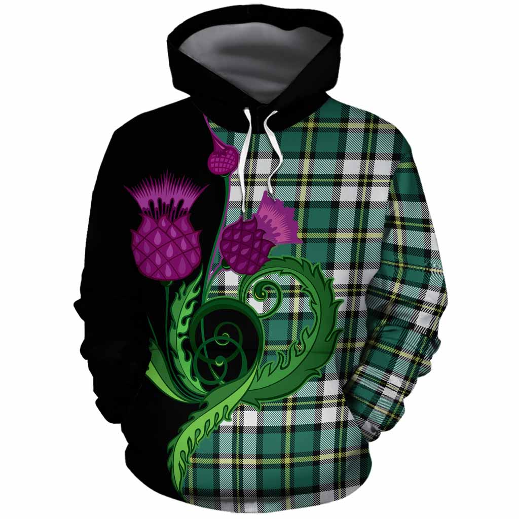 Cape Breton Island Canada Tartan Cotton Hoodie Traditional Scottish Thistle