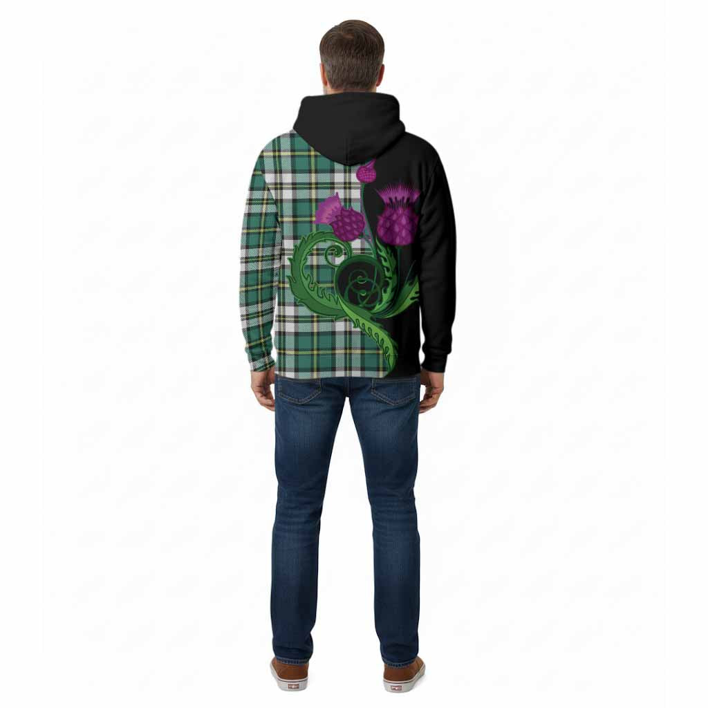 Cape Breton Island Canada Tartan Cotton Hoodie Traditional Scottish Thistle