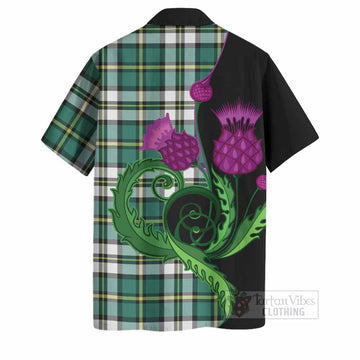 Cape Breton Island Canada Tartan Hawaiian Shirt Traditional Scottish Thistle