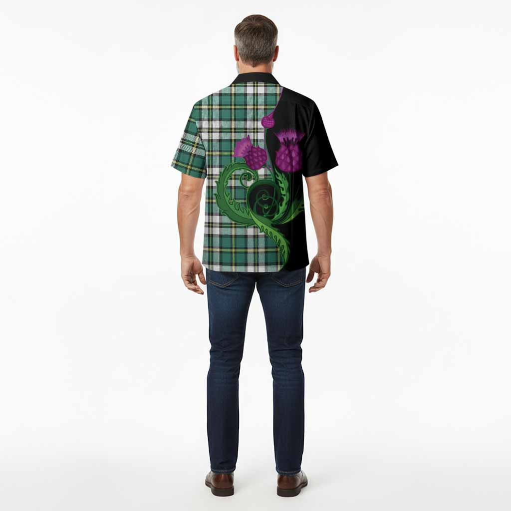 Cape Breton Island Canada Tartan Hawaiian Shirt Traditional Scottish Thistle