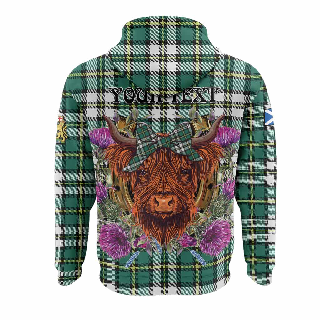 Cape Breton Island Canada Tartan Hoodie Scottish Thistle Heilan Coo
