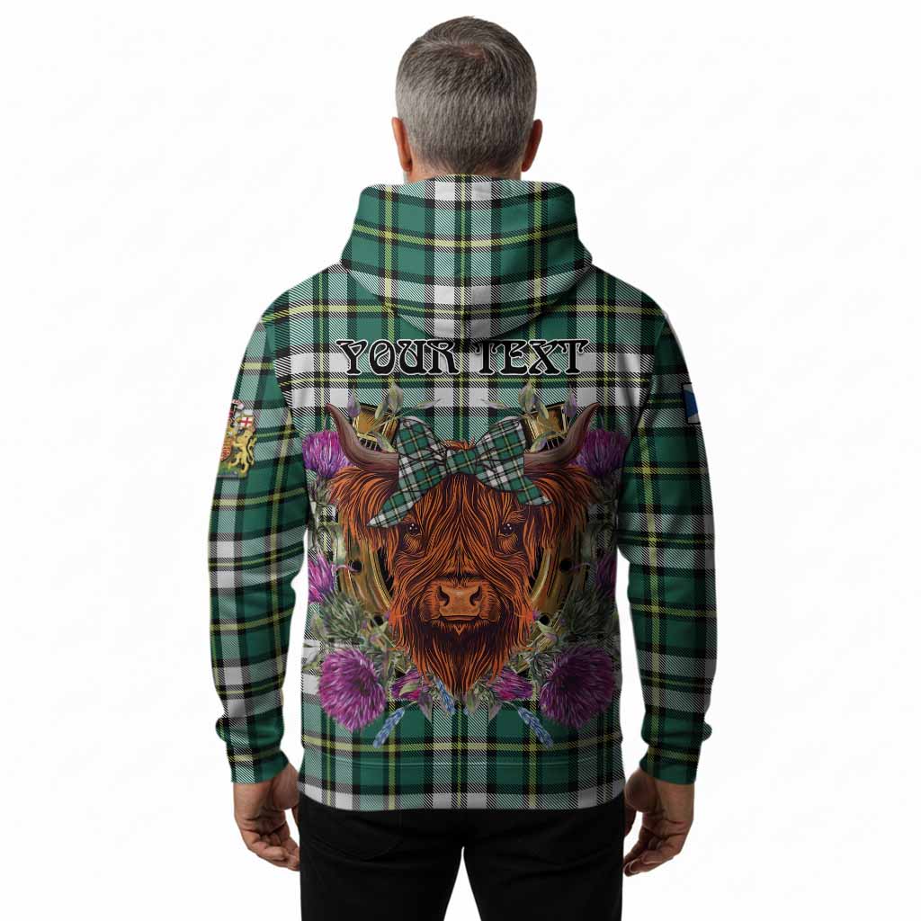 Cape Breton Island Canada Tartan Hoodie Scottish Thistle Heilan Coo