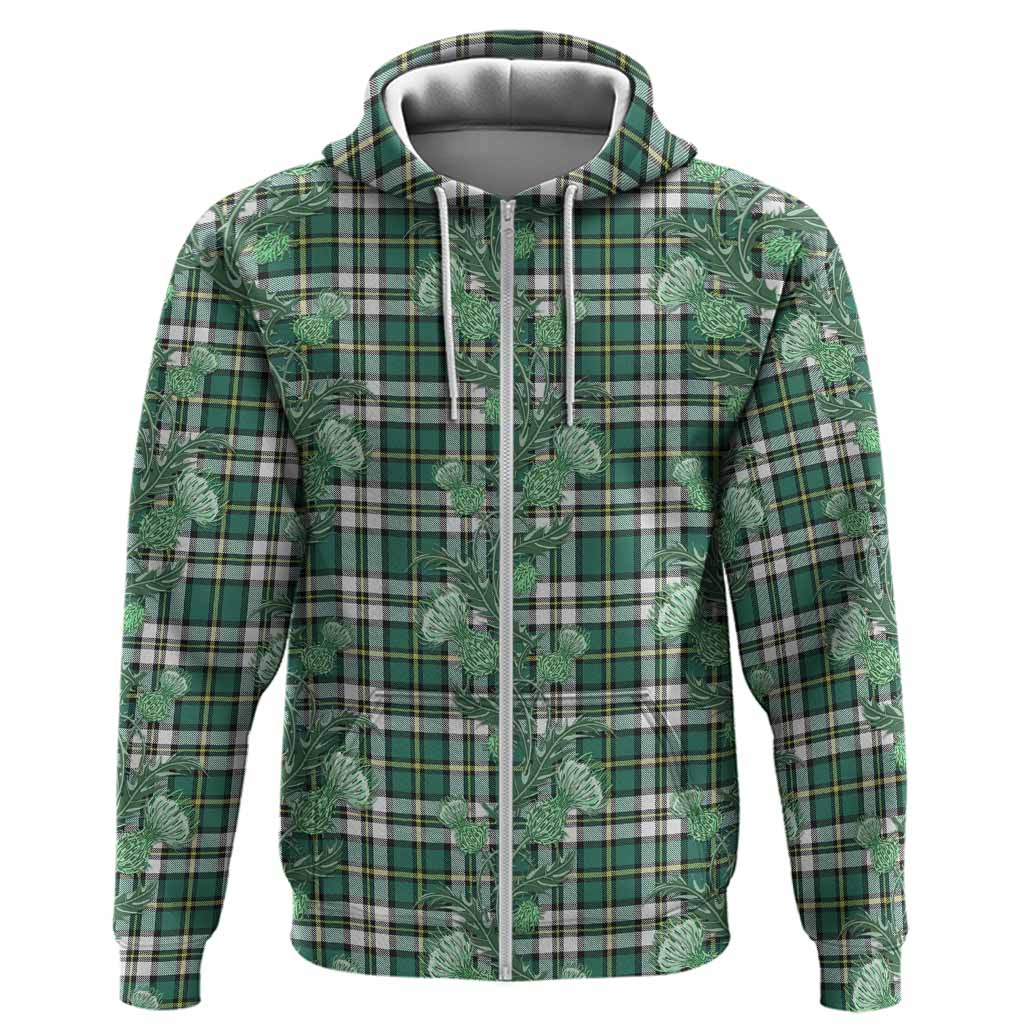 Cape Breton Island Canada Tartan Hoodie Seamless Scottish Thistle Flowers