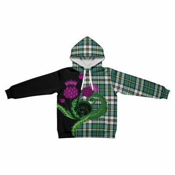 Cape Breton Island Canada Tartan Kid Hoodie Traditional Scottish Thistle