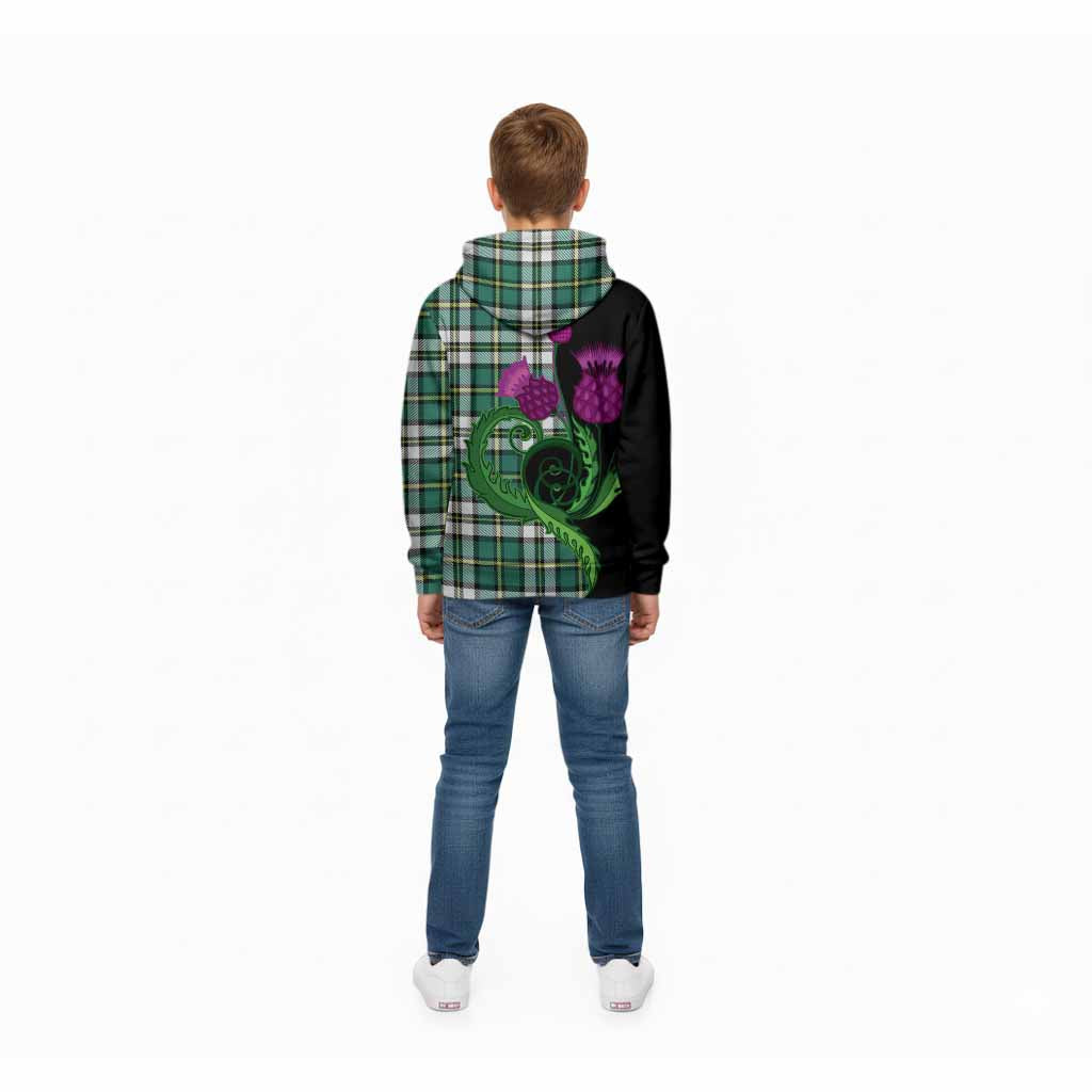 Cape Breton Island Canada Tartan Kid Hoodie Traditional Scottish Thistle