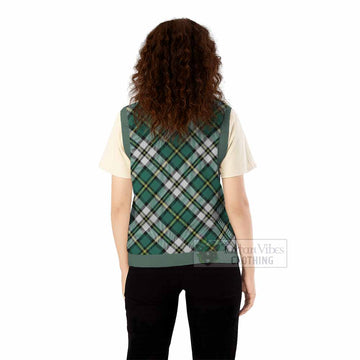 Cape Breton Island Canada Tartan  Knitted V-Neck Vest Cross Style