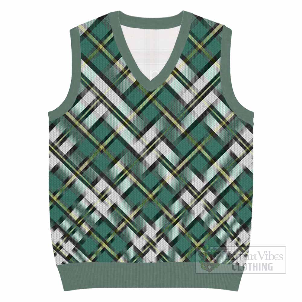 Cape Breton Island Canada Tartan  Knitted V-Neck Vest Cross Style