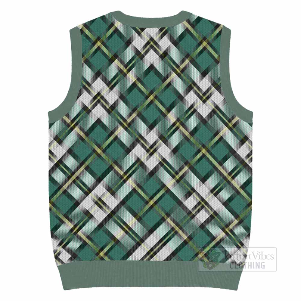Cape Breton Island Canada Tartan  Knitted V-Neck Vest Cross Style