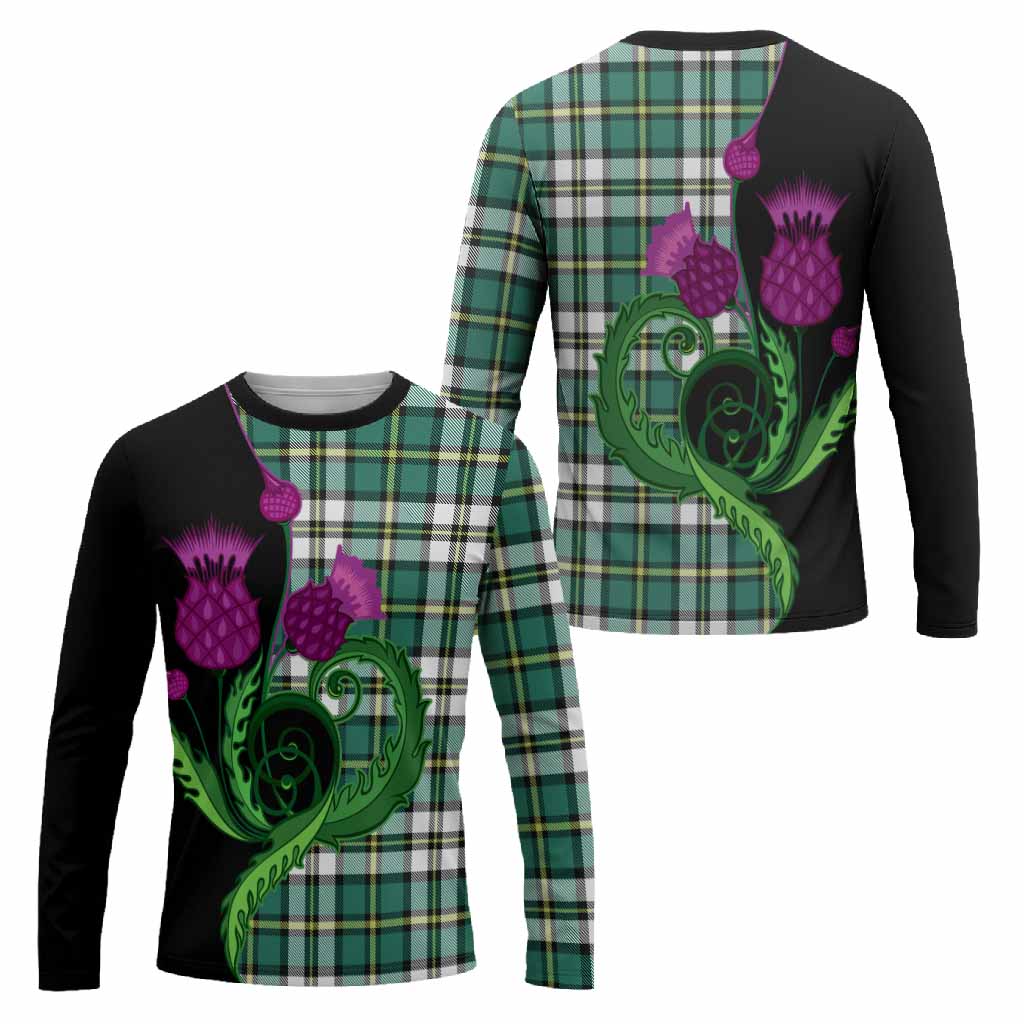Cape Breton Island Canada Tartan Long Sleeve T-Shirt Traditional Scottish Thistle