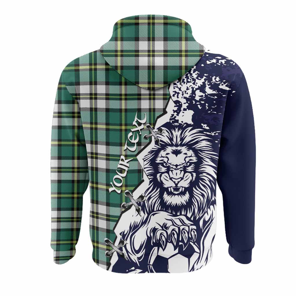 Cape Breton Island Canada Tartan Scottish Hoodie Angry Lion With Soccer Ball Style
