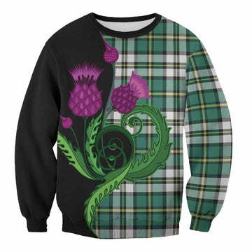 Cape Breton Island Canada Tartan Sweatshirt Traditional Scottish Thistle