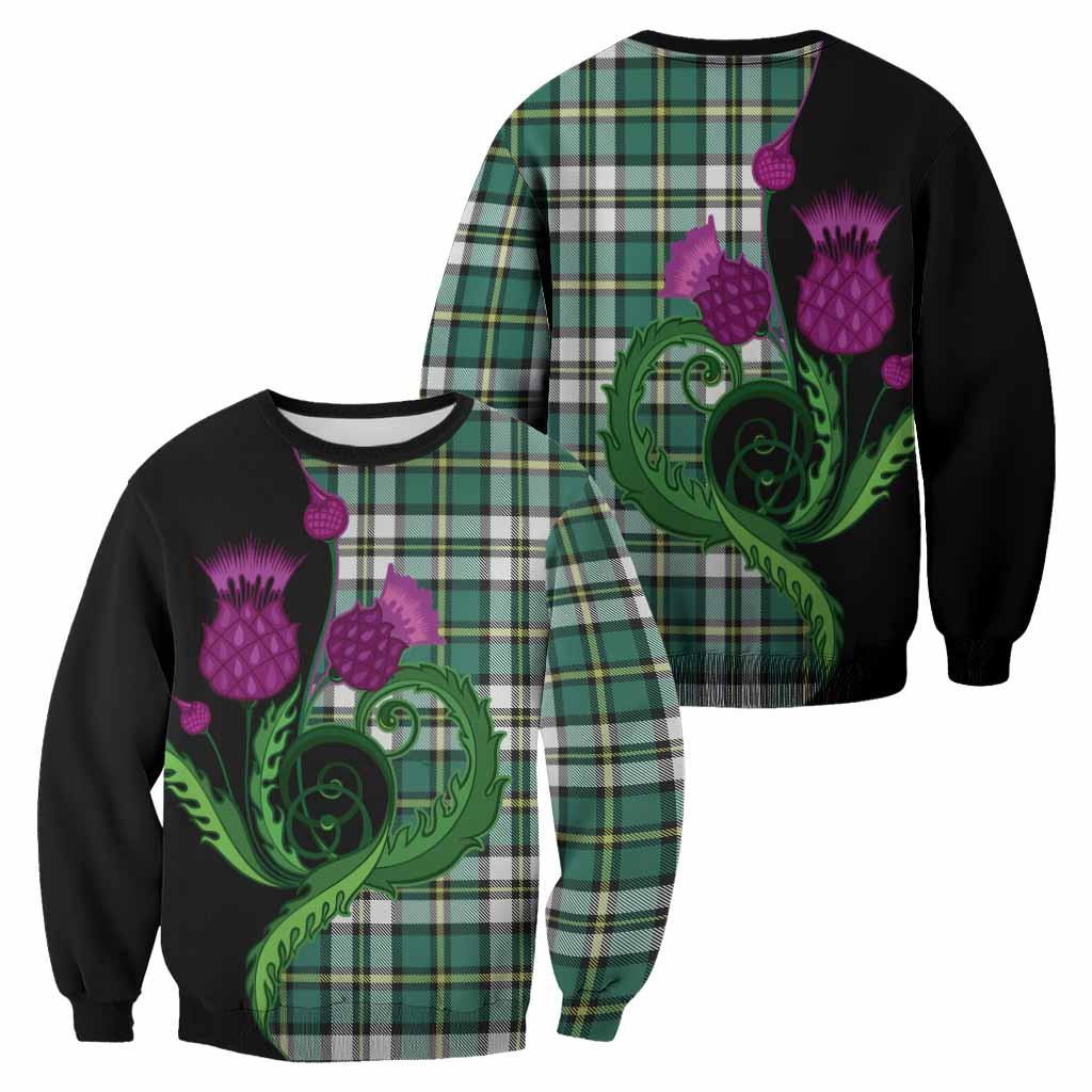 Cape Breton Island Canada Tartan Sweatshirt Traditional Scottish Thistle
