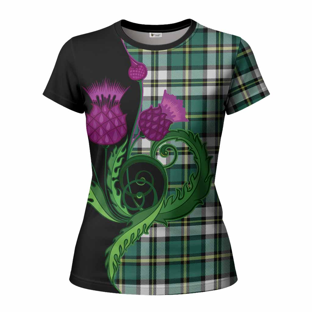 Cape Breton Island Canada Tartan Women T shirt Traditional Scottish Thistle