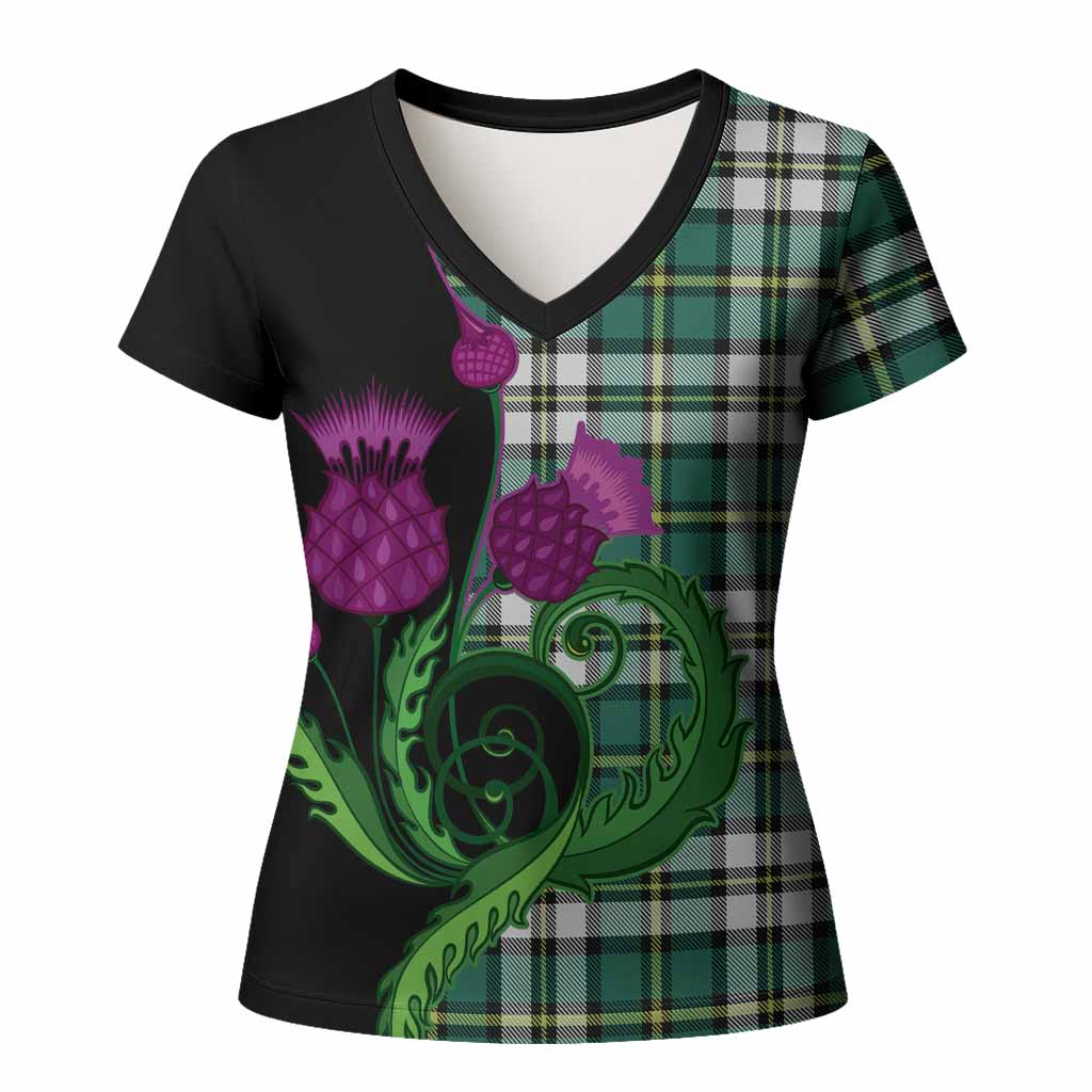 Cape Breton Island Canada Tartan Women T shirt Traditional Scottish Thistle