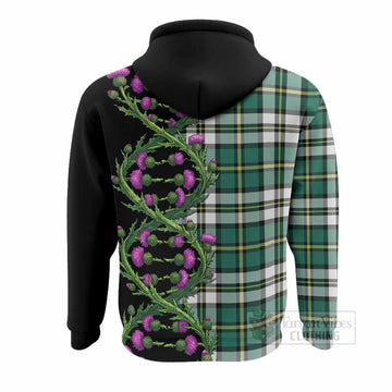 Cape Breton Island Tartan Hoodie Scottish Identity Thistle Flower DNA Strand Art