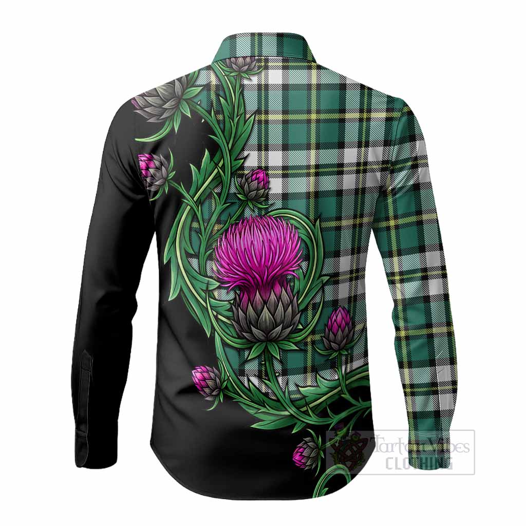 Cape Breton Island Tartan Long Sleeve Button Shirts Resilient Scottish Thistle
