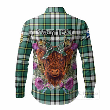 Cape Breton Island Tartan Long Sleeve Button Shirts Scottish Thistle Heilan Coo