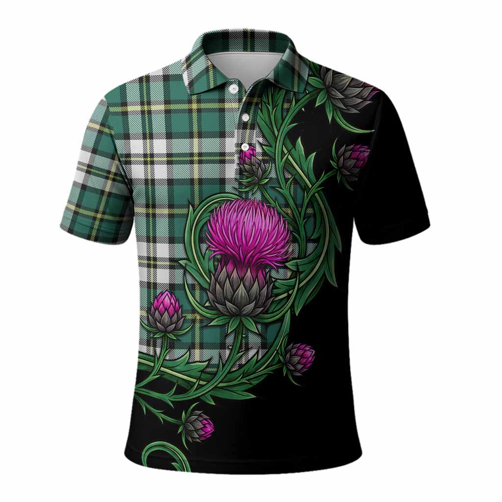 Cape Breton Island Tartan Polo Shirt Resilient Scottish Thistle