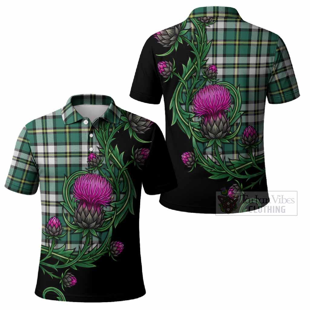 Cape Breton Island Tartan Polo Shirt Resilient Scottish Thistle