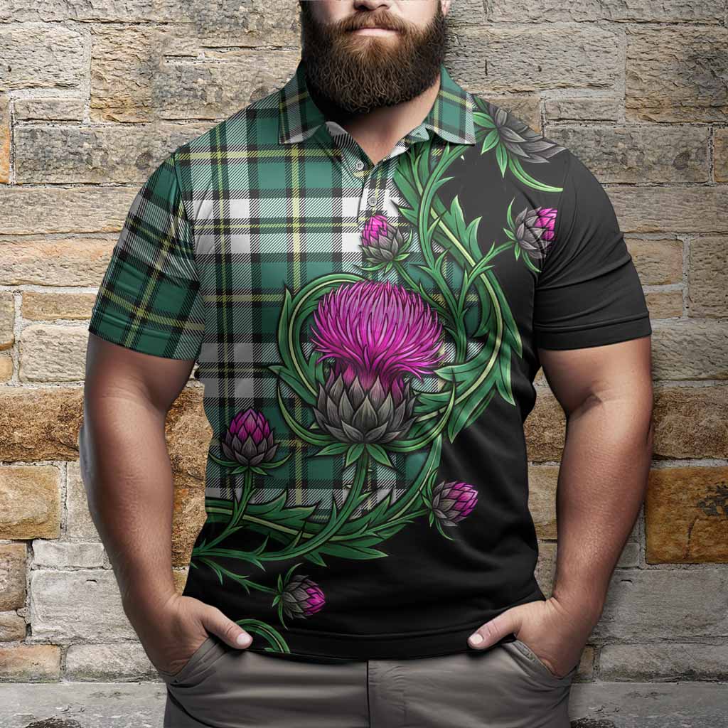 Cape Breton Island Tartan Polo Shirt Resilient Scottish Thistle