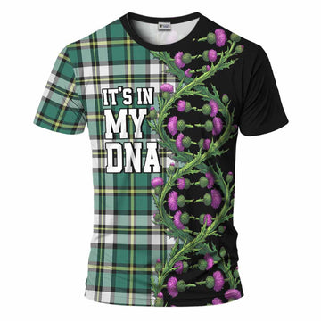 Cape Breton Island Tartan T-Shirt Scottish Identity Thistle Flower DNA Strand Art