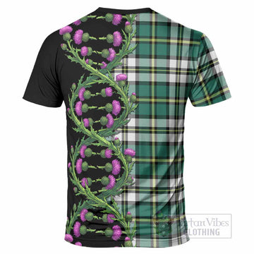 Cape Breton Island Tartan T-Shirt Scottish Identity Thistle Flower DNA Strand Art