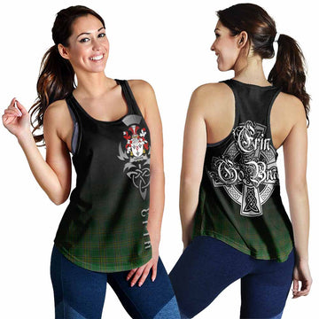 Tartan Vibes Clothing Carden Irish Clan Women's Racerback Tanks with Coat of Arms Erin Go Bragh Celtic Inspired
