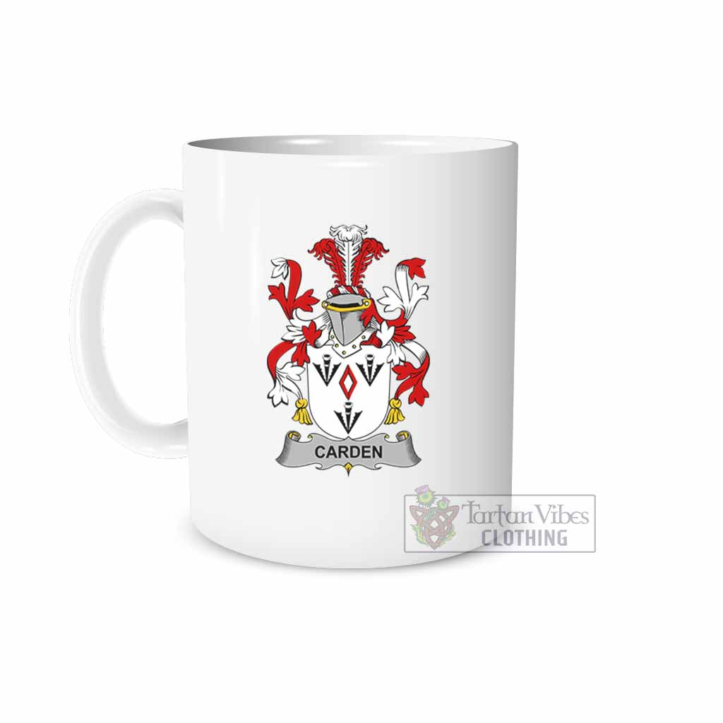 Carden Irish Clan Coat of Arms Ceramic Mug White - 2D-tartanvibesclothing