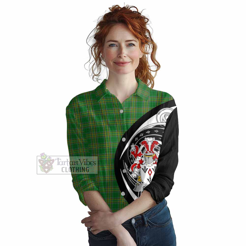 Carden Irish Clan Women's Casual Shirt Celtic Circle Style - Tartan Vibes Clothing