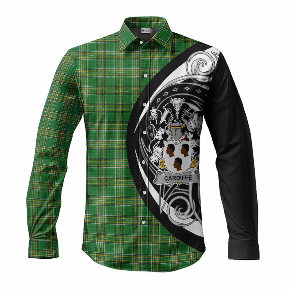 Tartan Vibes Clothing Cardiffe Irish Clan Long Sleeve Button Shirt Celtic Circle Style