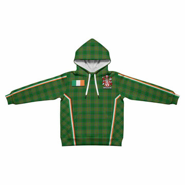Carkham Irish Clan Coat of Arm Tartan Kid Hoodie Flag Style