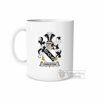 Tartan Vibes Clothing Carleton Irish Clan Coat of Arms Ceramic Mug