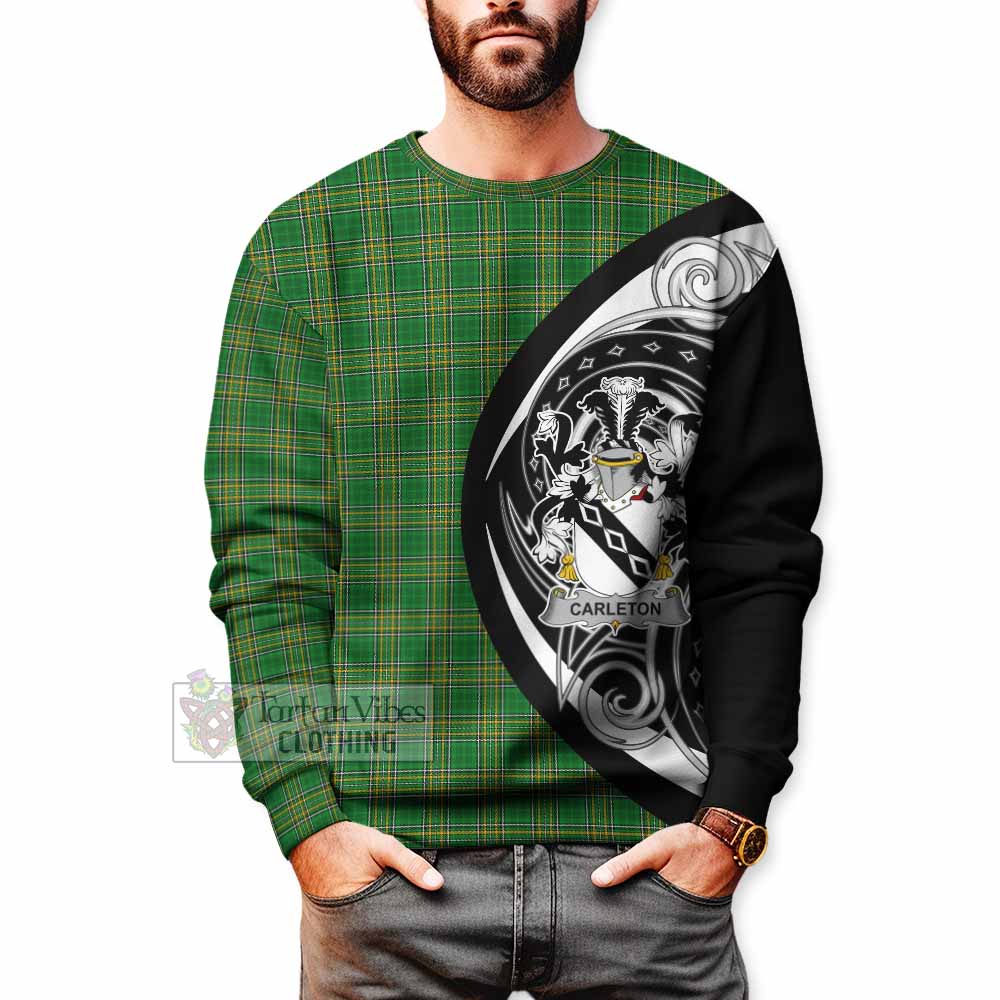Carleton Irish Clan Sweatshirt Celtic Circle Style - Tartan Vibes Clothing