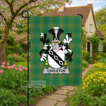 Carleton Irish Clan Tartan Flag with Coat of Arms