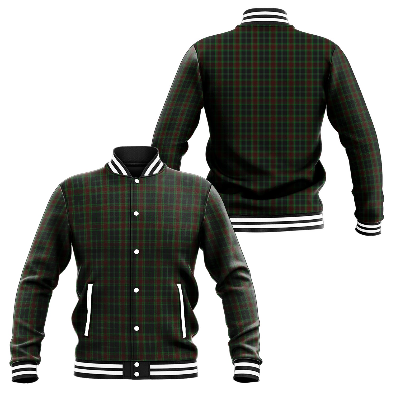 Carlow County Ireland Tartan Baseball Jacket Unisex - Tartan Vibes Clothing