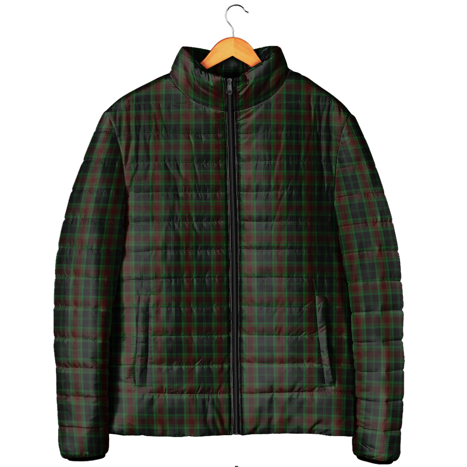 Carlow County Ireland Tartan Padded Jacket Men's Padded Jacket - Tartan Vibes Clothing