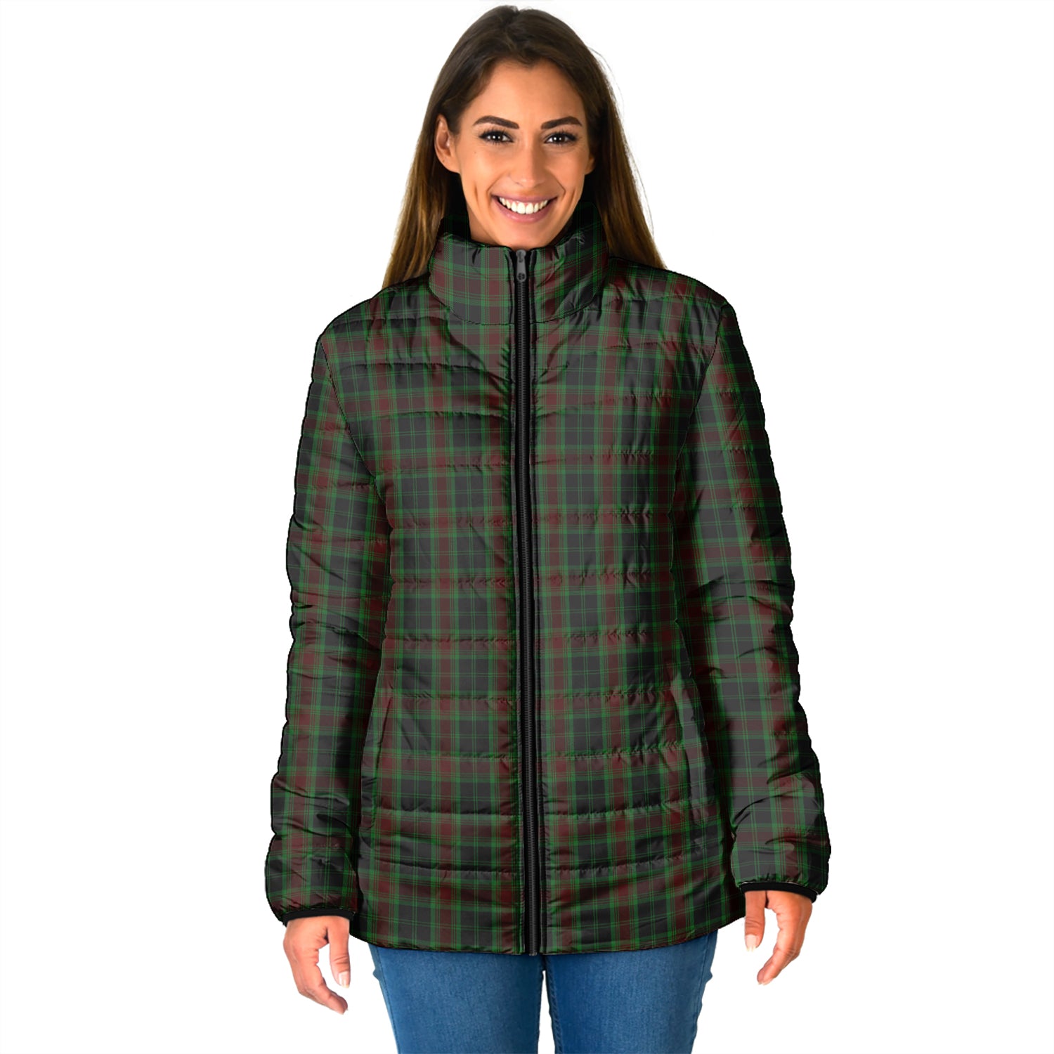 Carlow County Ireland Tartan Padded Jacket - Tartan Vibes Clothing
