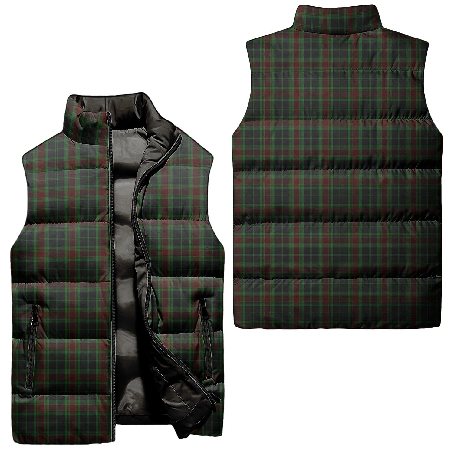 Carlow County Ireland Tartan Sleeveless Puffer Jacket Unisex - Tartanvibesclothing