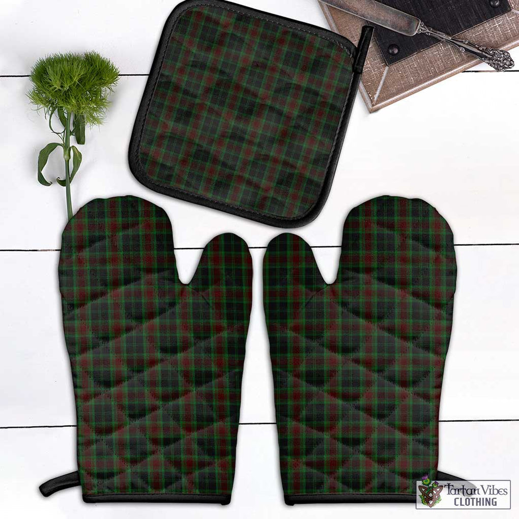 Carlow County Ireland Tartan Combo Oven Mitt & Pot-Holder Combo 1 Oven Mitt & 1 Pot-Holder Black - Tartan Vibes Clothing