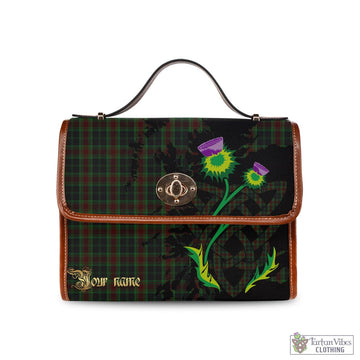 Carlow County Ireland Tartan Waterproof Canvas Bag with Scotland Map and Thistle Celtic Accents