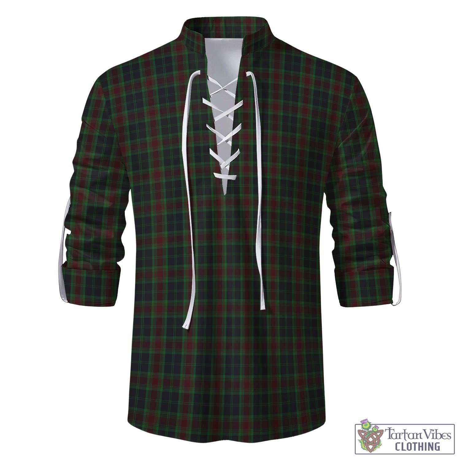 Tartan Vibes Clothing Carlow County Ireland Tartan Men's Scottish Traditional Jacobite Ghillie Kilt Shirt