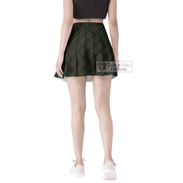 Carlow County Ireland Tartan Women's Plated Mini Skirt Cross Style