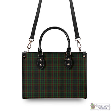 Carlow County Ireland Tartan Luxury Leather Handbags - Tartan Vibes Clothing