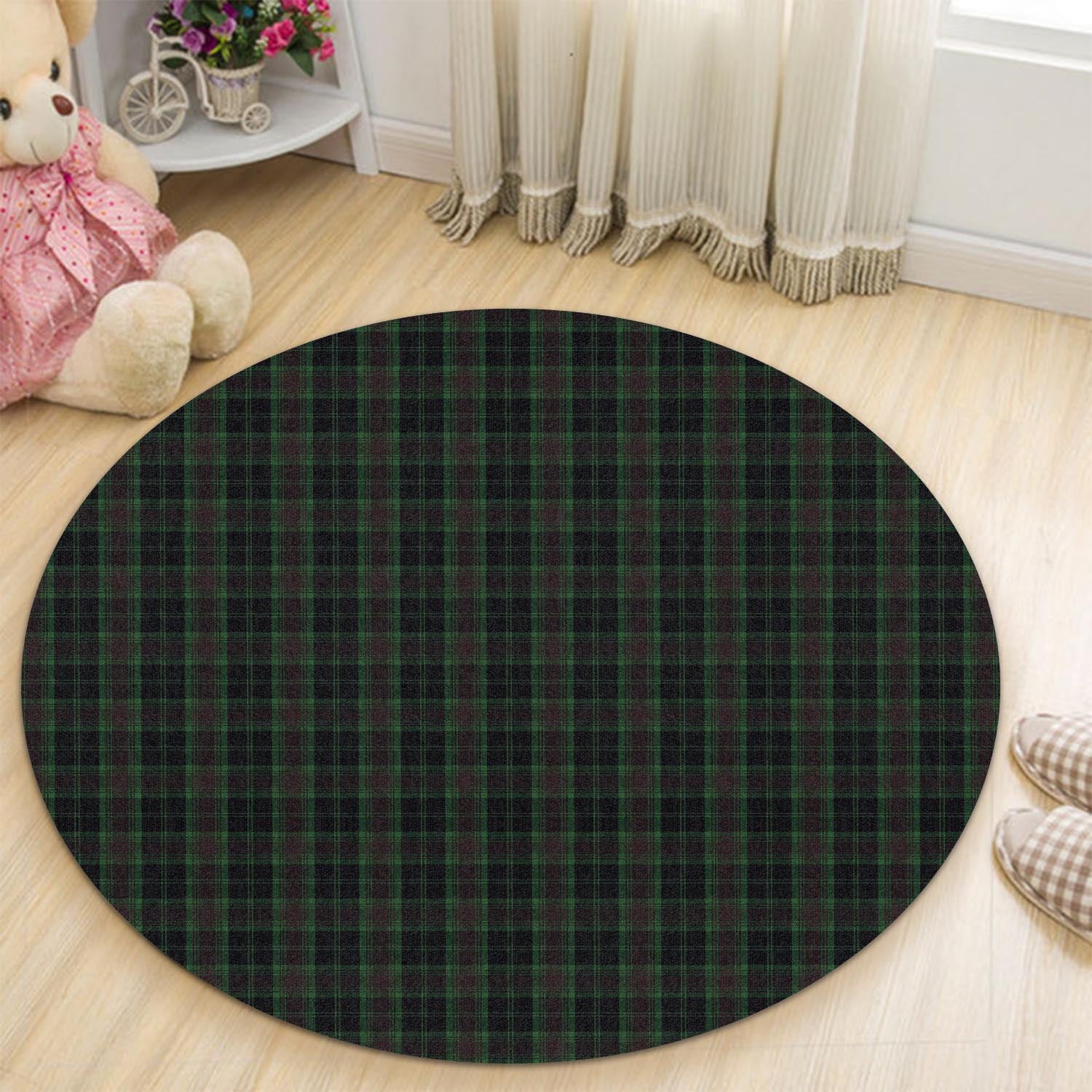 Carlow County Ireland Tartan Round Rug - Tartanvibesclothing