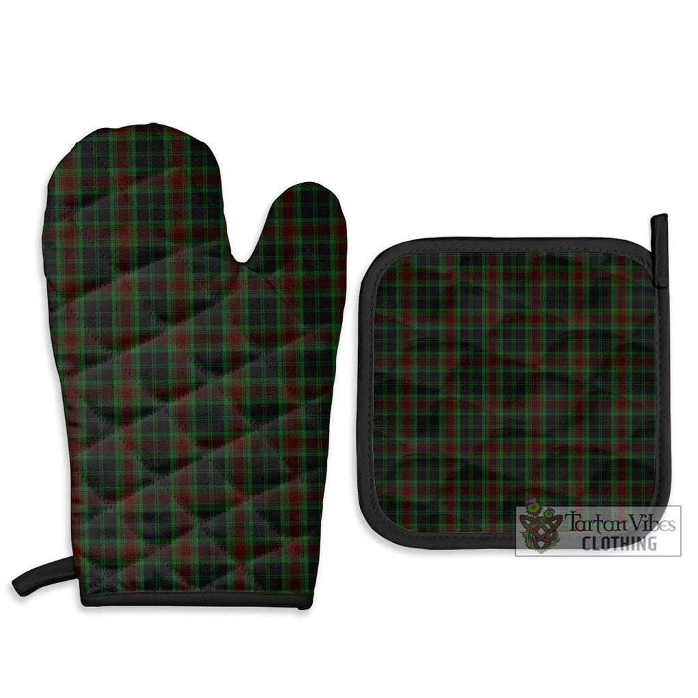 Carlow County Ireland Tartan Combo Oven Mitt & Pot-Holder Combo 1 Oven Mitt & 2 Pot-Holder Black - Tartan Vibes Clothing
