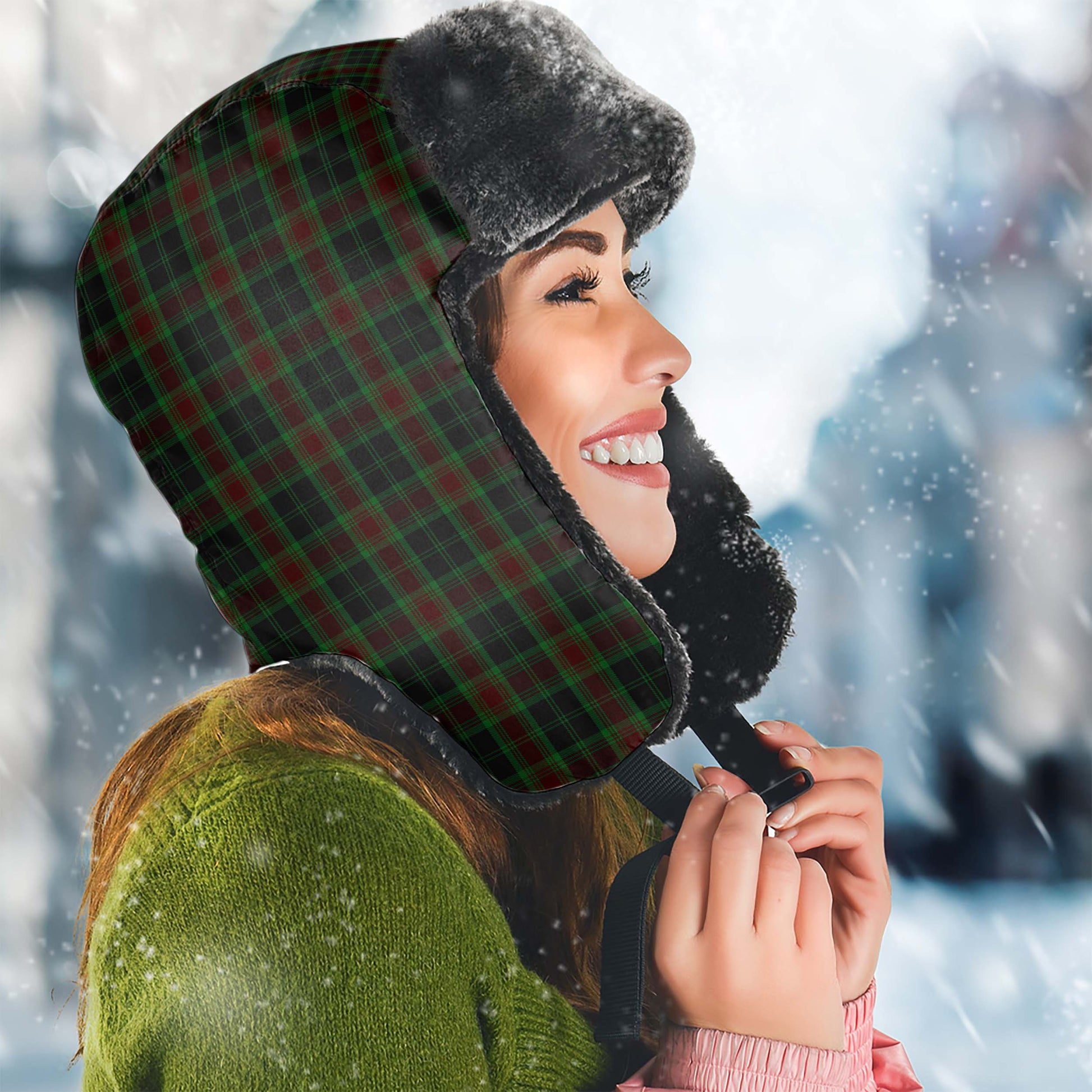 Carlow County Ireland Tartan Winter Trapper Hat - Tartan Vibes Clothing